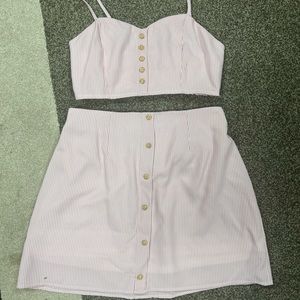 Two piece skirt crop top